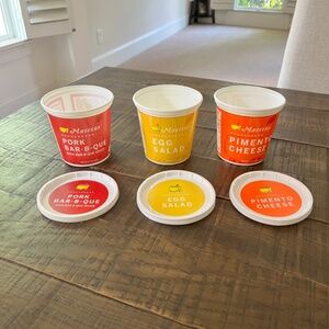 Taste of the Masters (Empty) Containers - Pimento, Egg Salad, and Bar-B-Q; Golf